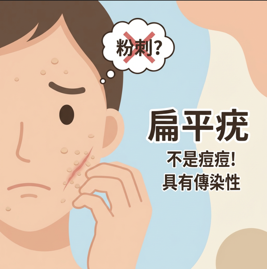 扁平疣不是痘痘