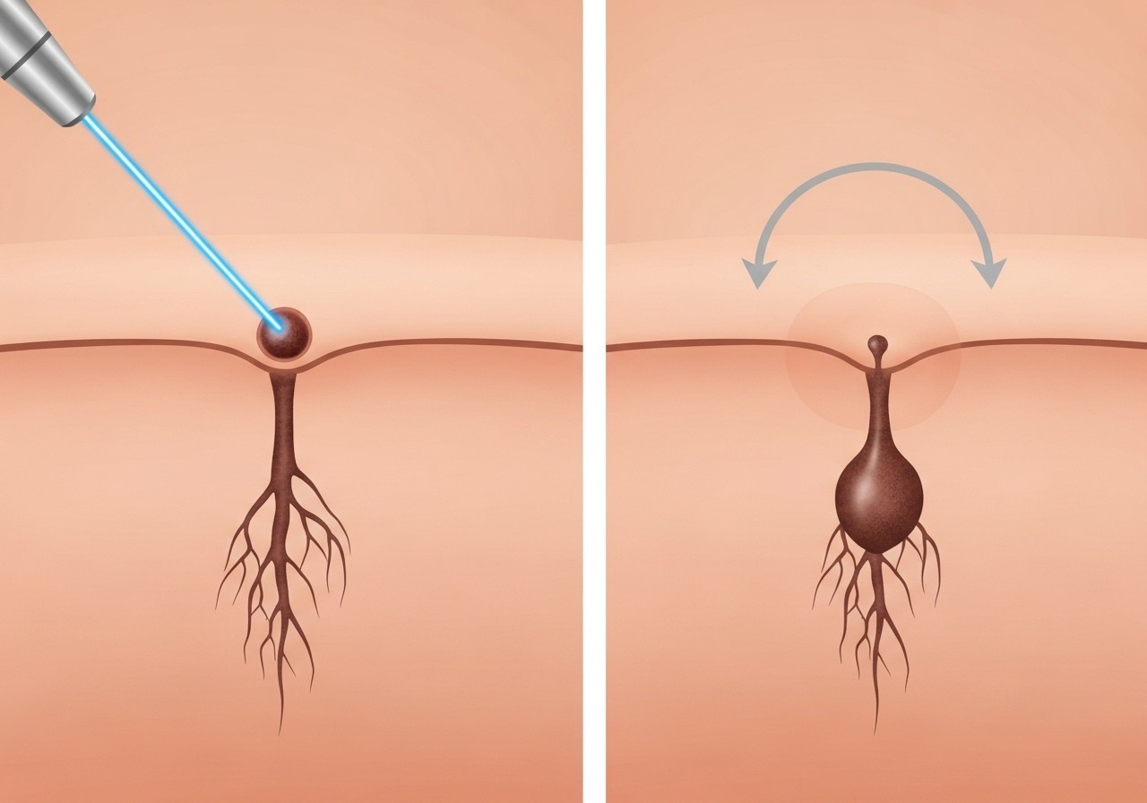 A macro image of a keloid scar, symbolizing the risk for individuals with a scar-prone constitution.