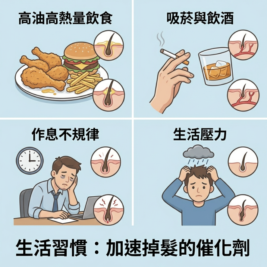 引致脫髮的生活習慣
