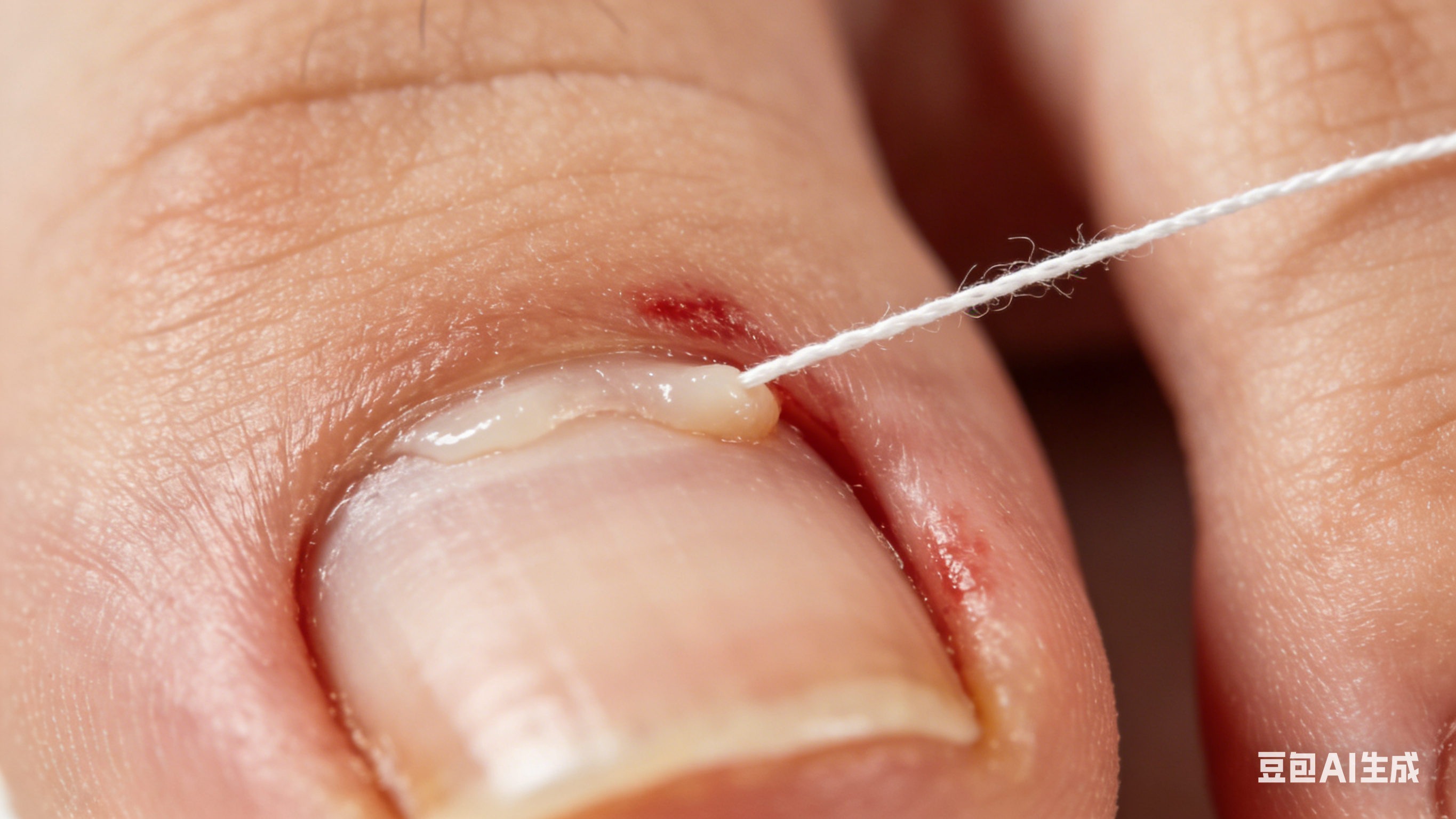 Asian woman cutting her toenail straight across with nail clippers, leaving a visible white edge.