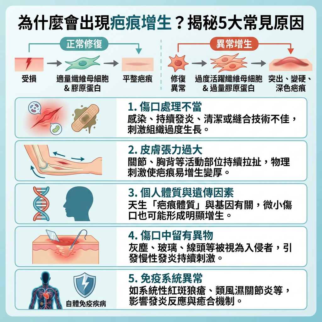 疤痕增生?揭秘5大常見原因 疤痕增生?揭秘5大常見原因