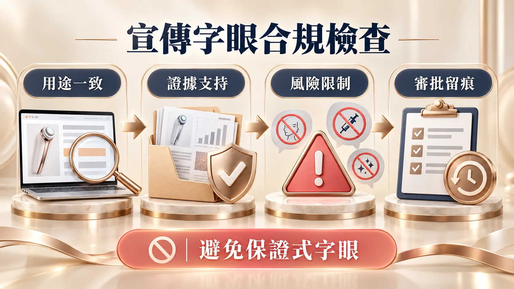 美容儀器宣傳字眼合規檢查流程圖解