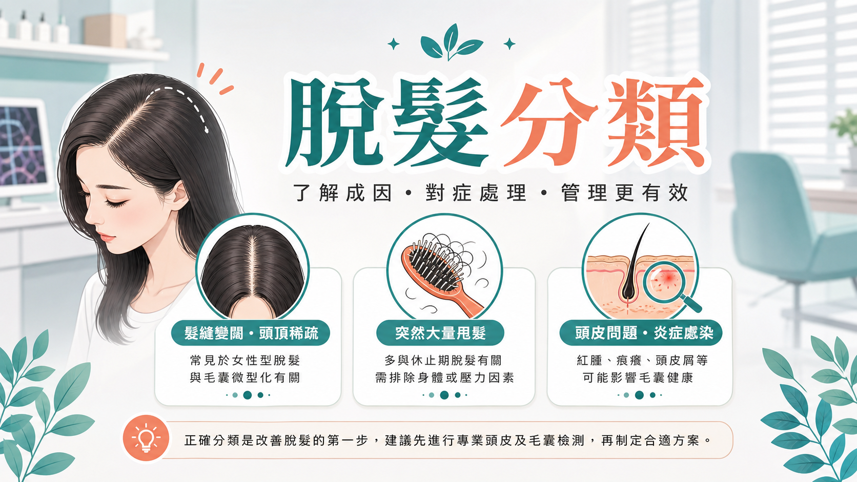 先分清：你是哪一類女性脫髮 插圖