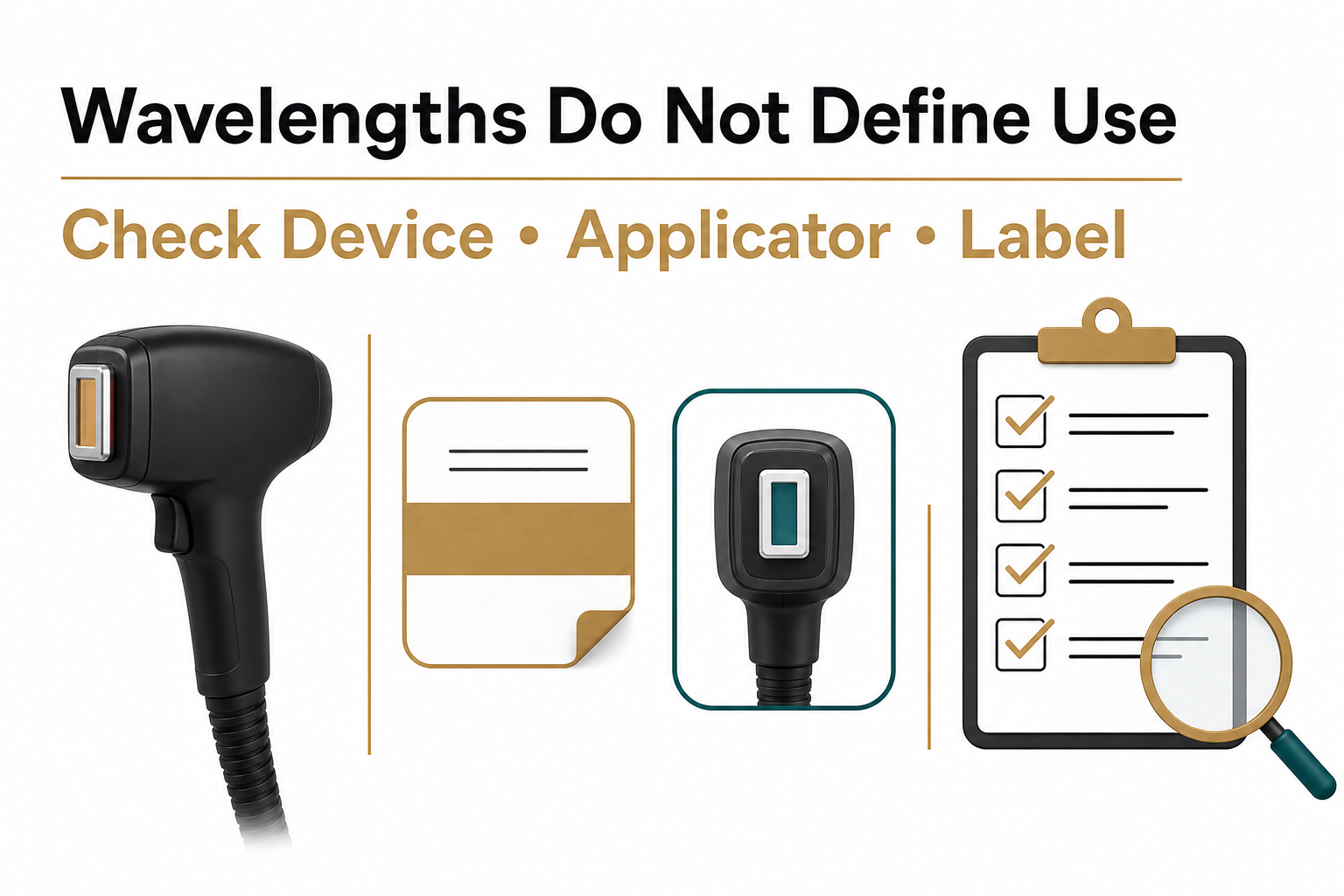 Wavelength labels do not replace the intended-use check Wavelength labels do not replace the intended-use check