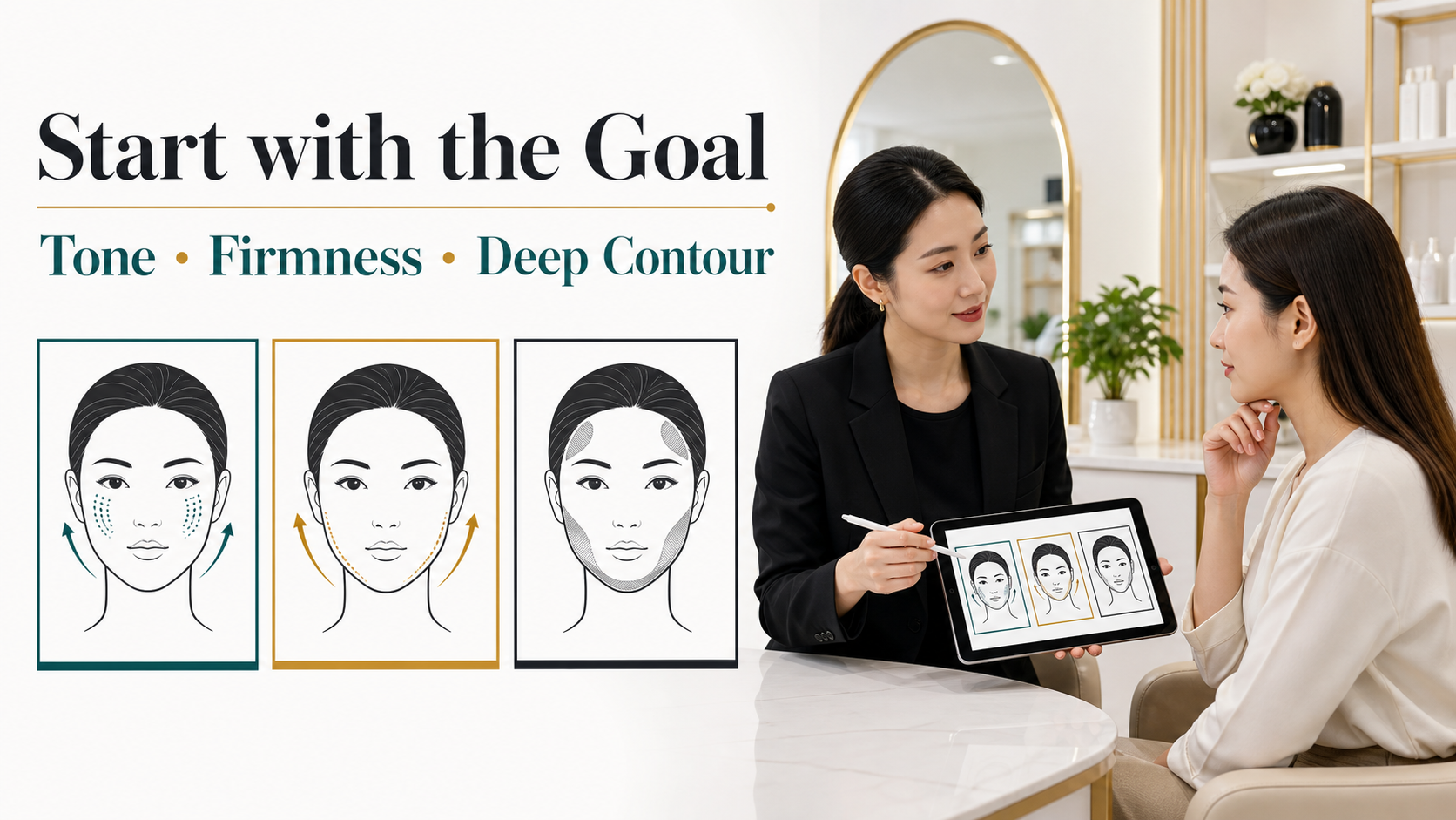 Treatment goals for tone, firmness and deeper contour planning Treatment goals for tone, firmness and deeper contour planning