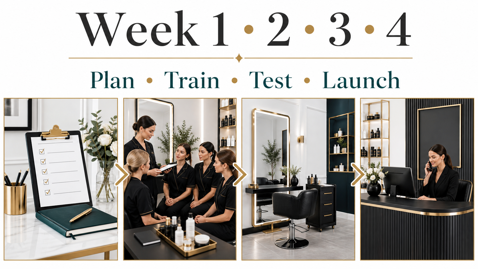 Week one to four plan train test and launch workflow