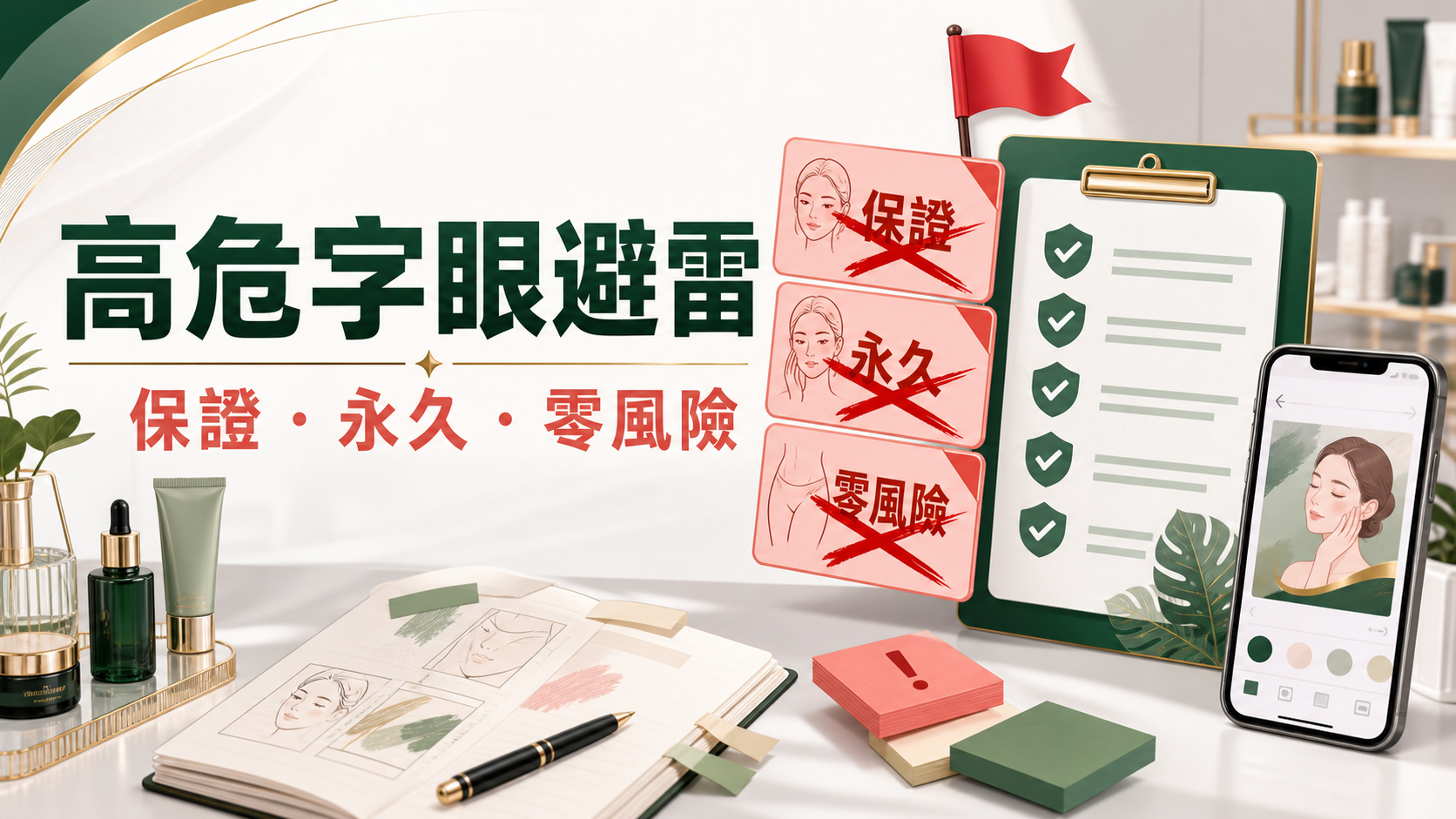 高危療效字眼包括保證、永久和零風險,美容院宣傳時應改用較審慎字眼 高危療效字眼包括保證、永久和零風險,美容院宣傳時應改用較審慎字眼