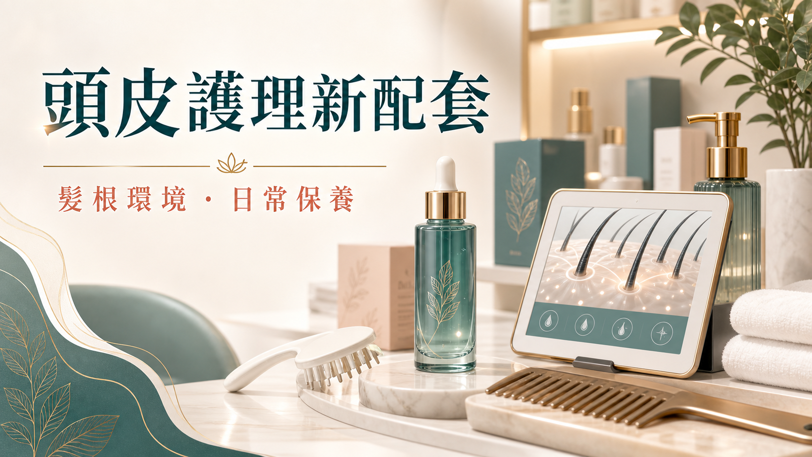 頭皮護理新配套,展示髮根環境和日常保養的美容院零售方向 頭皮護理新配套,展示髮根環境和日常保養的美容院零售方向