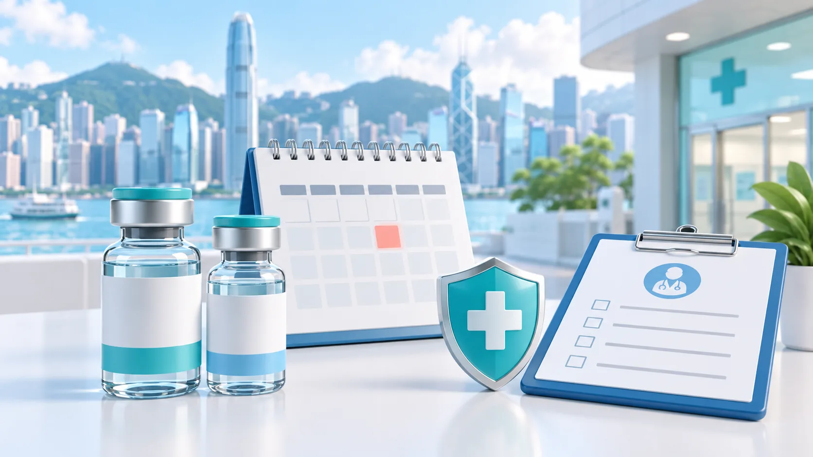 流感與 COVID-19 疫苗預約準備圖解
