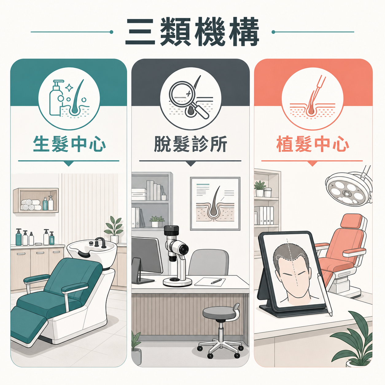 生髮中心脫髮診所植髮中心比較插圖