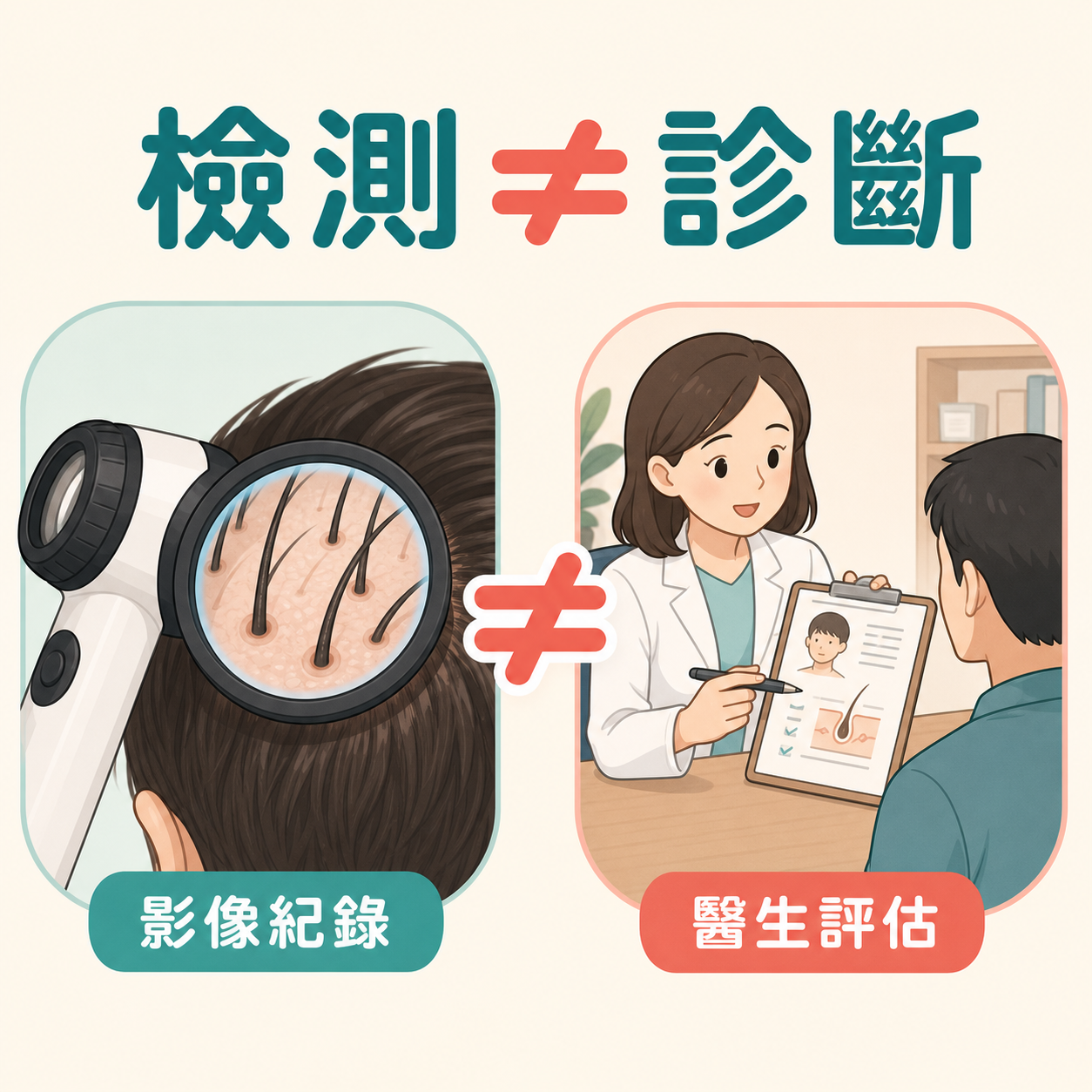 毛囊檢測不等於醫學診斷插圖