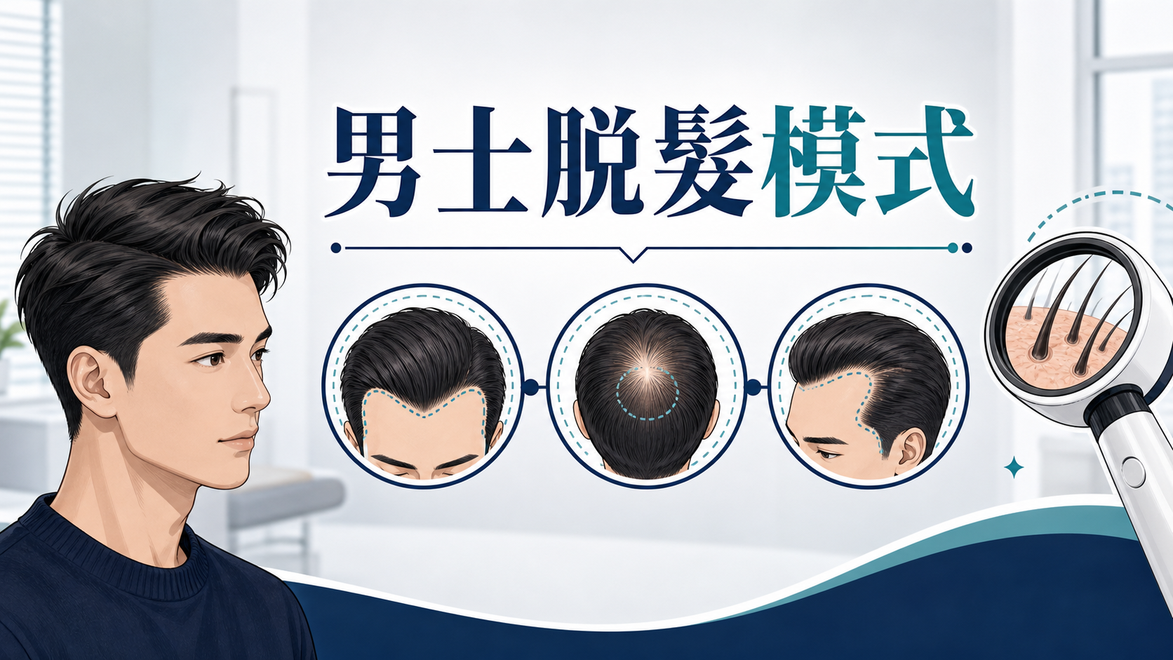 男士脫髮常見有幾種模式 插圖