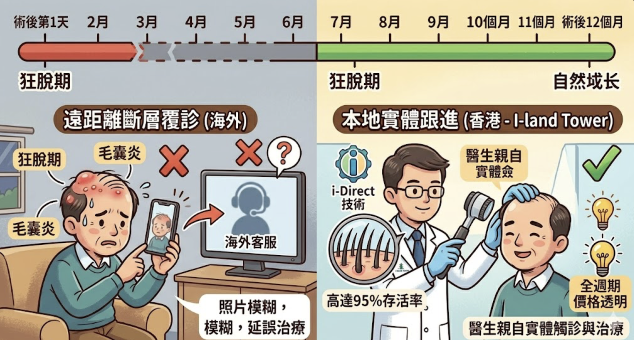 植髮不是一日的事！被忽略的「術後一年跟進期」