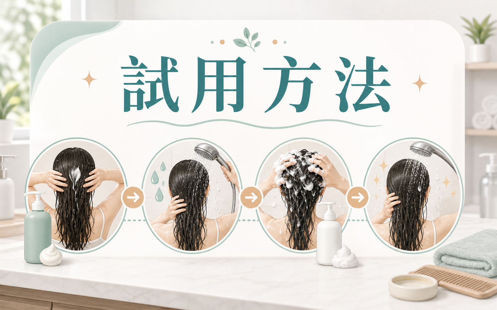 反向洗髮的試用方法 插圖
