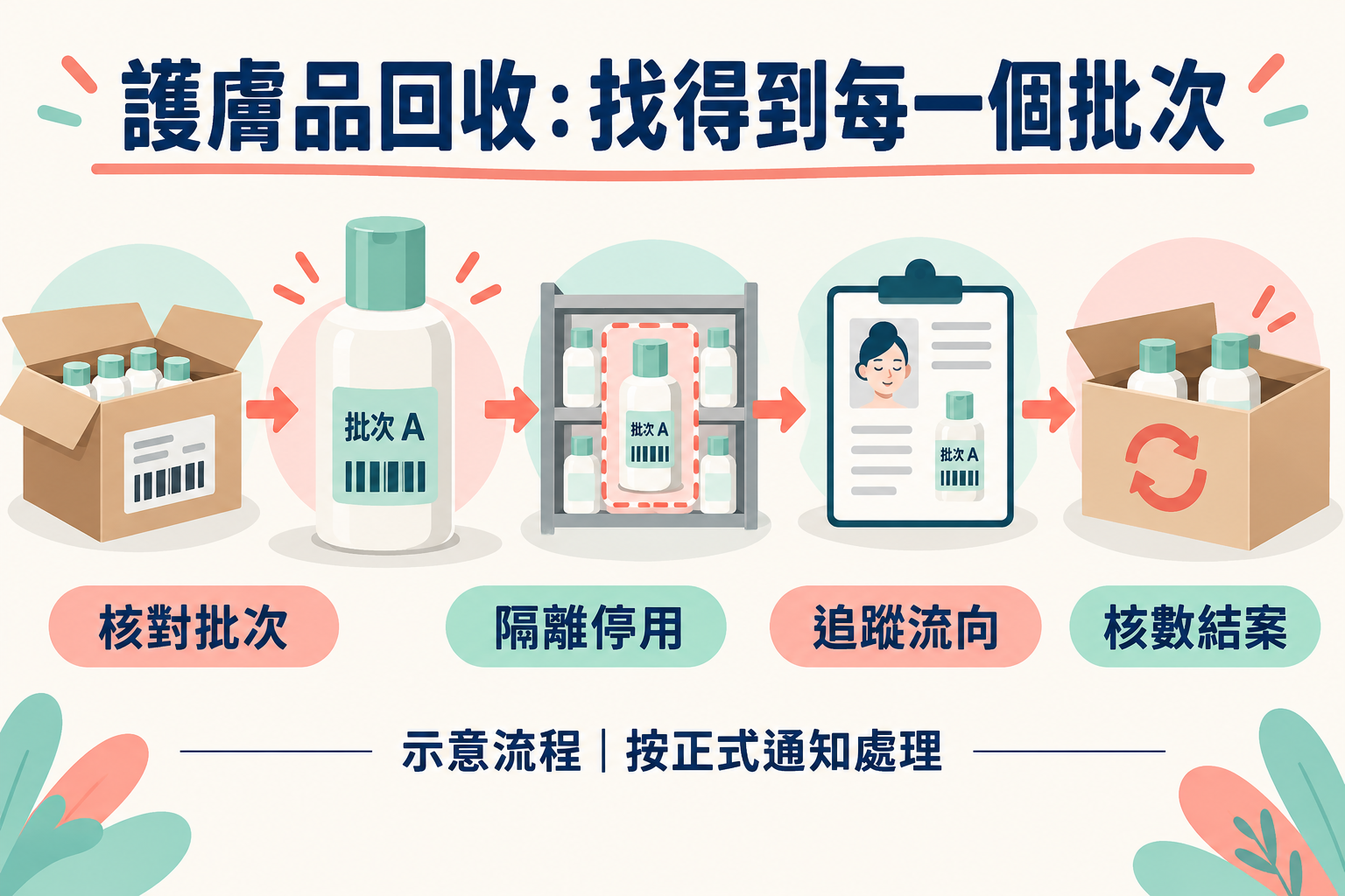 Illustrated batch verification, quarantine, tracing and reconciliation workflow Illustrated batch verification, quarantine, tracing and reconciliation workflow