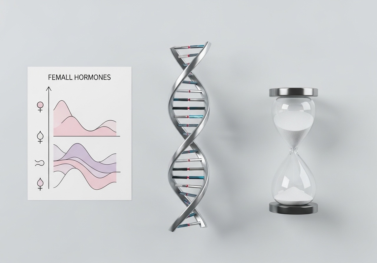 A conceptual image symbolizing the causes of syringoma: genetics, hormones, and aging. A conceptual image symbolizing the causes of syringoma: genetics, hormones, and aging.