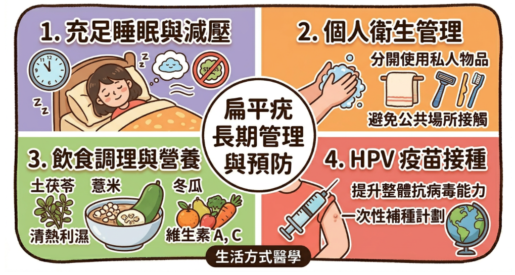 扁平疣長期管理與預防 扁平疣長期管理與預防
