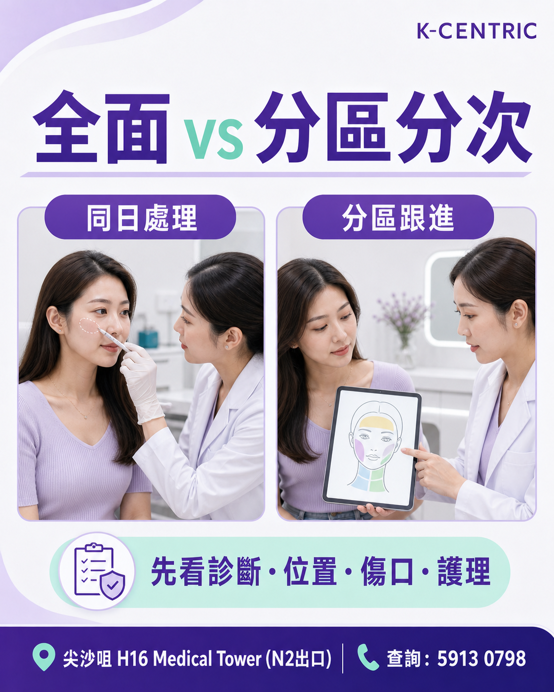 全面脫疣同日處理與分區分次處理要先看診斷位置傷口與護理