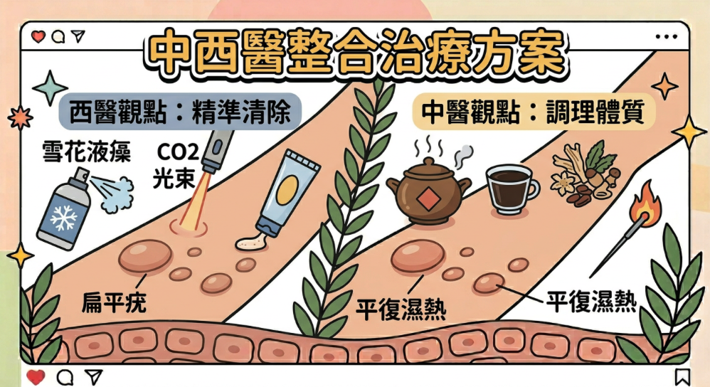  中西醫聯手：如何有效治療扁平疣？