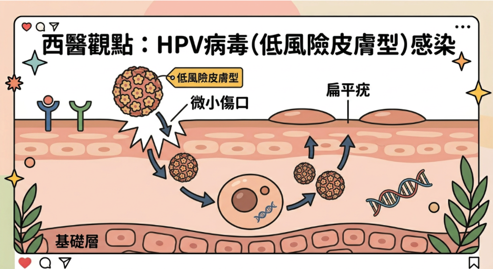 西醫觀點：扁平疣的真面目是「HPV 病毒感染」