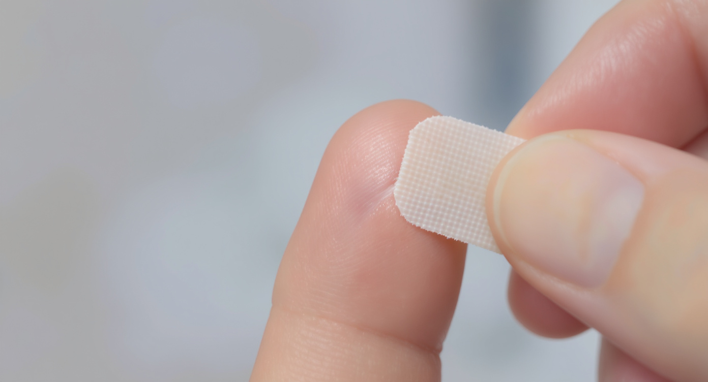 A small cut on a finger representing how skin damage can lead to HPV infection and warts.