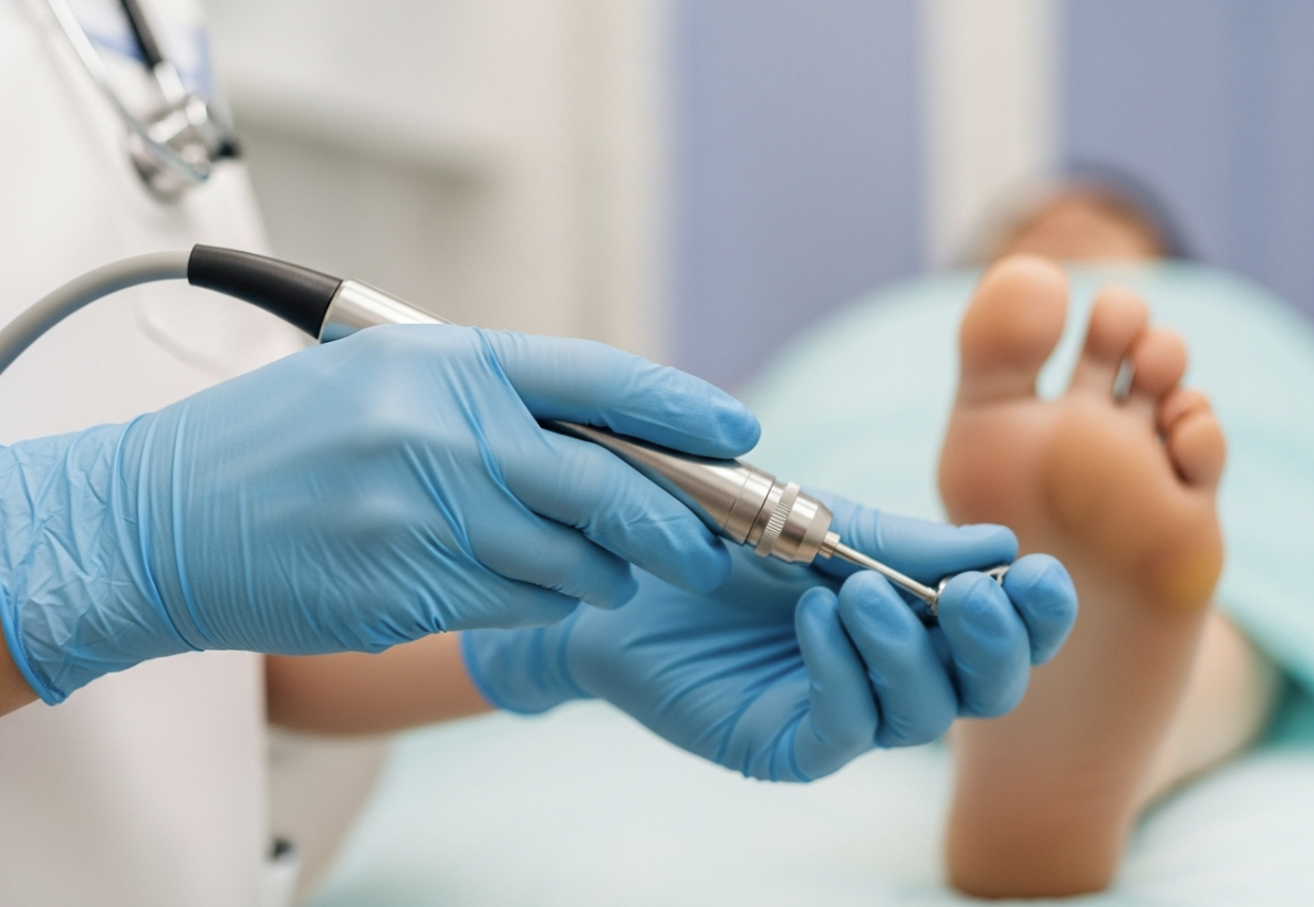 A person gently washing their feet, demonstrating the importance of keeping the area clean during plantar wart treatment. A person gently washing their feet, demonstrating the importance of keeping the area clean during plantar wart treatment.